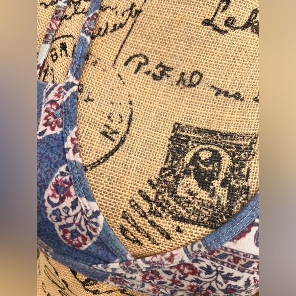 CHASER intimates • soft boho strappy patchwork floral print bralette •size small - Picture 8 of 16